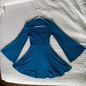 Green Bell Sleeve Dress